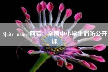 射阳回看：全国中小学生消防公开课