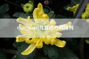 射阳九宫格方向排列