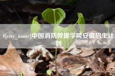 射阳中国消防救援学院安徽招生计划