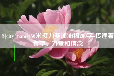 射阳50米接力赛加油稿200字-传递着希望、力量和信念