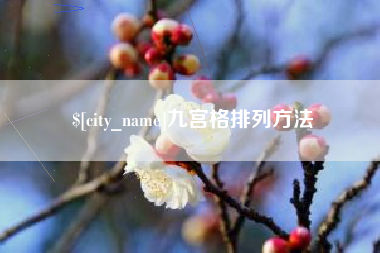 射阳九宫格排列方法