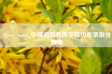 射阳中国消防救援学院历年录取分数线