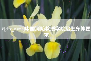 射阳中国消防救援学院招生身体要求