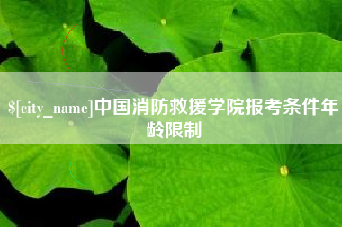 射阳中国消防救援学院报考条件年龄限制