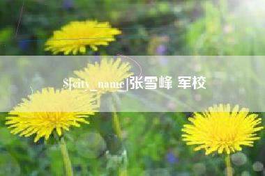 射阳张雪峰 军校