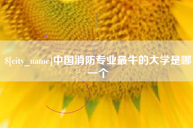 射阳中国消防专业最牛的大学是哪一个