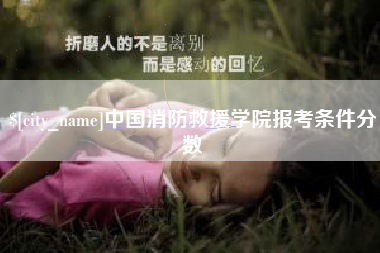 射阳中国消防救援学院报考条件分数