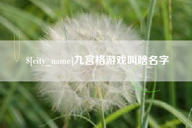 射阳九宫格游戏叫啥名字