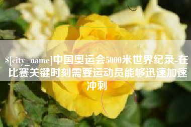 射阳中国奥运会5000米世界纪录-在比赛关键时刻需要运动员能够迅速加速冲刺