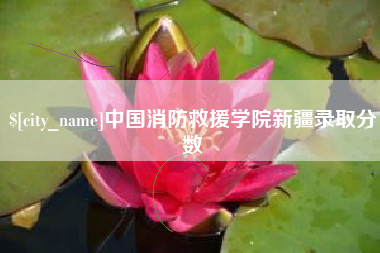 射阳中国消防救援学院新疆录取分数
