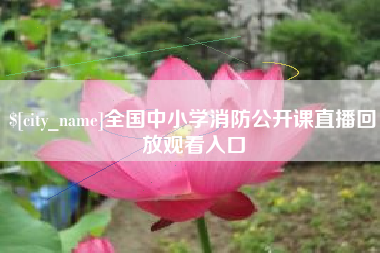 射阳全国中小学消防公开课直播回放观看入口