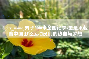 射阳男子5000米全国记录-更是承载着中国田径运动员们的热血与梦想