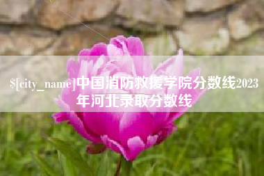 射阳中国消防救援学院分数线2023年河北录取分数线