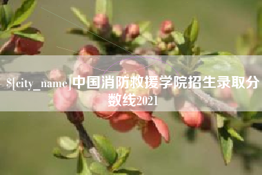 射阳中国消防救援学院招生录取分数线2021