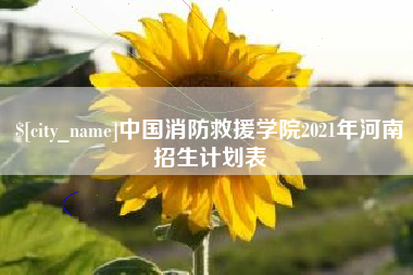 射阳中国消防救援学院2021年河南招生计划表