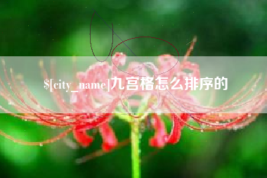 射阳九宫格怎么排序的