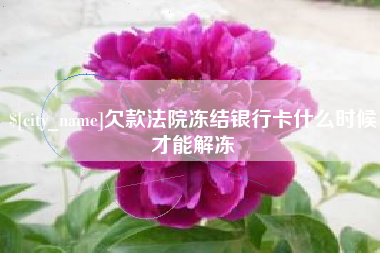射阳欠款法院冻结银行卡什么时候才能解冻