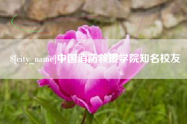 射阳中国消防救援学院知名校友