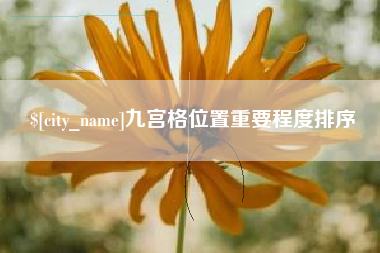 射阳九宫格位置重要程度排序