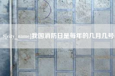 射阳我国消防日是每年的几月几号