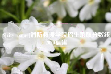 射阳消防救援学院招生录取分数线2020福建