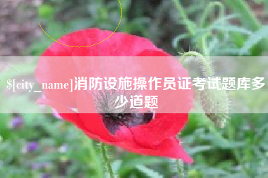 射阳消防设施操作员证考试题库多少道题