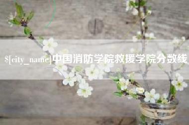 射阳中国消防学院救援学院分数线