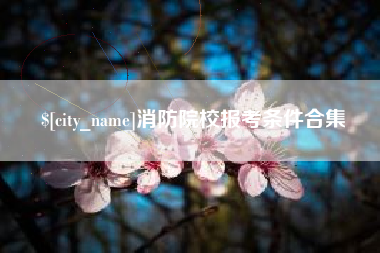射阳消防院校报考条件合集